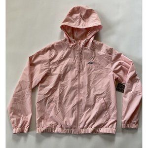 VANS Women’s Kastle Check Windbreaker Light Weight Jacket In Pink Size S